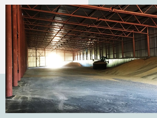 Строительство зернохранилищ в Озерске