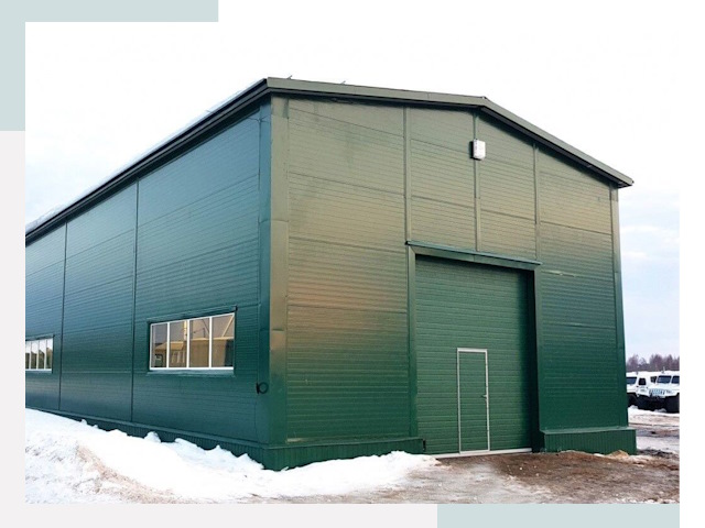 Двускатные ангары в Озерске