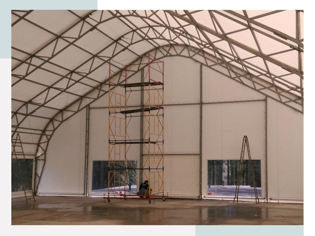 Шатровые ангары в Озерске