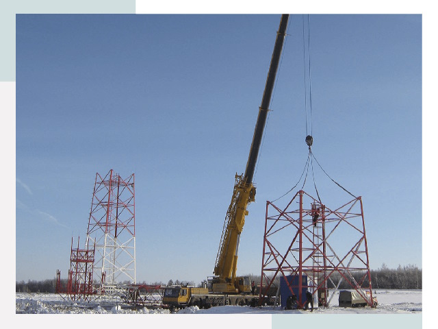 Монтаж вышек связи в Озерске