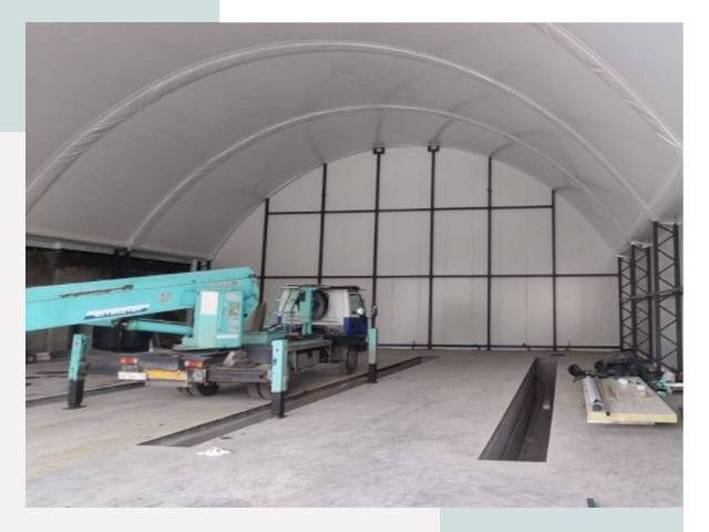 Внутреннее оснащение ангаров в Озерске