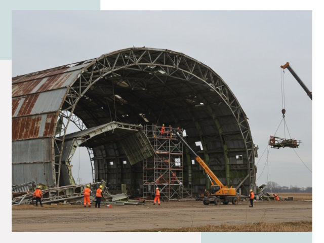 Демонтаж ангаров в Озерске