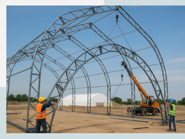 Монтаж ангаров в Озерске от 609 руб. - Надежно и быстро